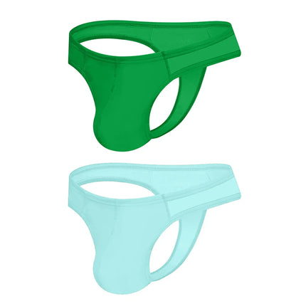 Men's Modal Thong Multi Colors Pack, ORLVS Logo Low Rise Bare Feel Underwear, High Elastic 3D Convex Pouch T-Back Briefs