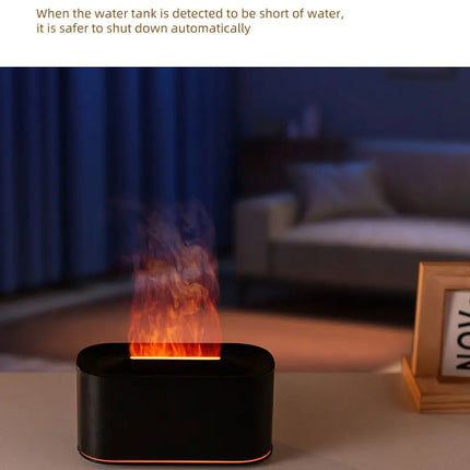 Essential Oil Diffuser,Flame Colorful Water Vapor Fire Humidifier for Aromatherapy Aroma Therapy Machine Room,Flame Diffuser
