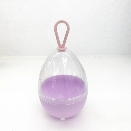 Empty Transparent Puffs Drying Box Storage Case Portable Sponge Stand Cosmetic Egg Shaped Rack Makeup Blender Puff Holder