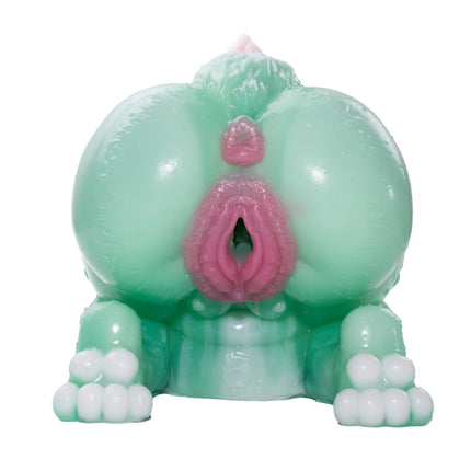 ORALSX Soft Silicone Male Masturbator with 3D Textured Realistic Animal Vagina Pocket Pussy Dual Tunnels For Man Penis Training