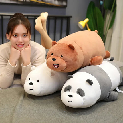 Big Size We Bare Bears Plush Anime Peripheral The Three Bare Bears Stuffed Doll Kawaii Soft Sofa Cushion Animal Cushion Gifts
