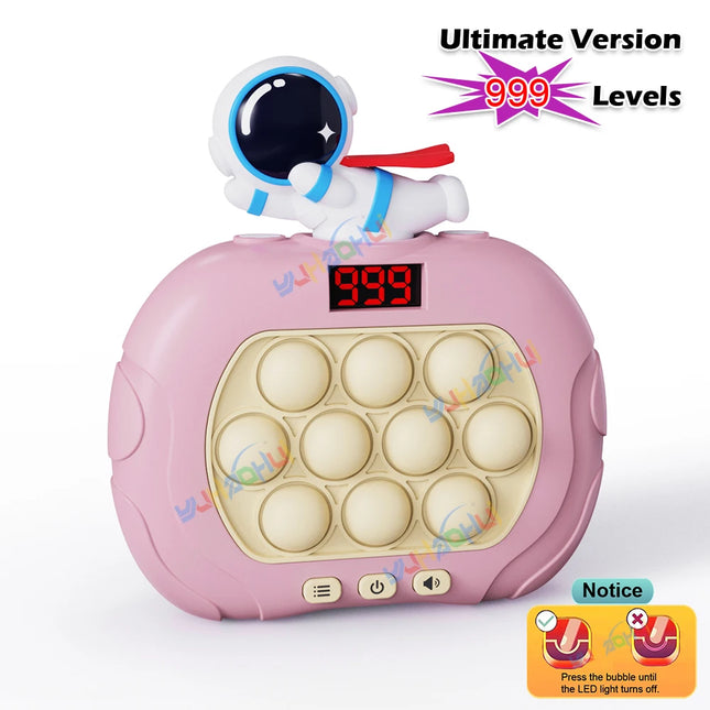 999 Level Electronic Pop Push Quick Push Game Console with LED Display Screen Suitable for Adult and Child Fidget Toy Christmas