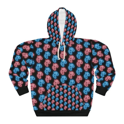 Gamepad Game Player Funny Hoodie For Men Graffiti Neon Smoke Graphic Hooded Coat Children Best Gift Long Sleeve Kids Hoodies