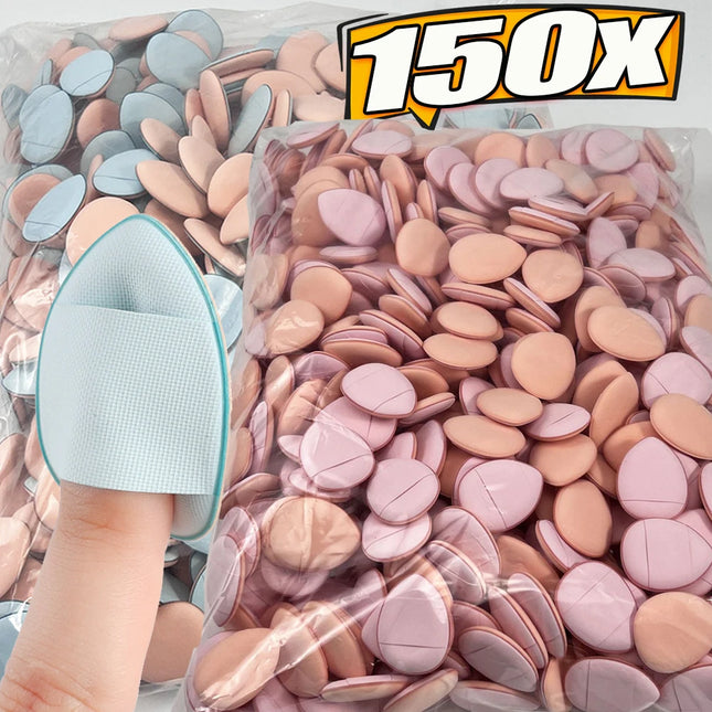 150pcs Mini Finger Puff Foundation Small Air Cushion Powder Sponge Face Concealer BB CC Cream Cosmetic Applicator Makeup Tools
