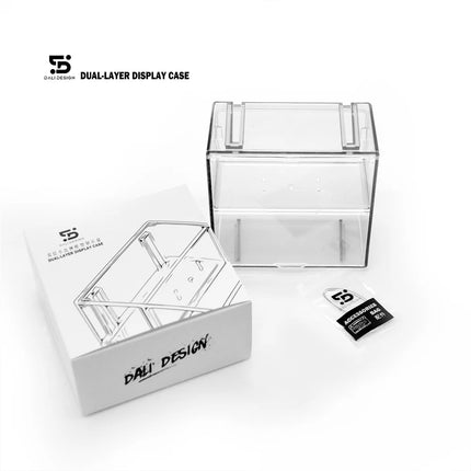 Premium 1/64 Dual-Layer Acrylic Model Car Display Case - Clear Protective Box for Diecast Car Collection, Gift Box (Without car)