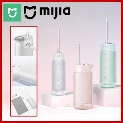 MIJIA Portable Oral Irrigator F400,4 Modes,200mL Water Tank,1700 Time/m Water Spray,Retractable Cordless Irrigator Flosser Pick