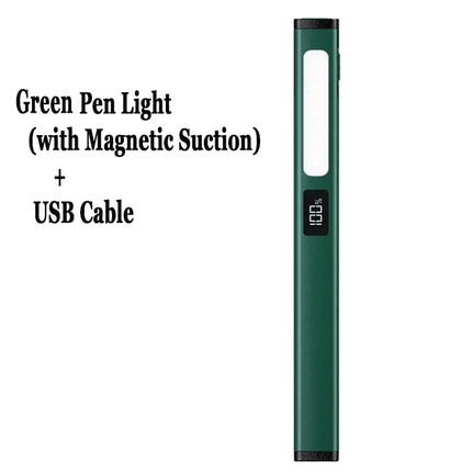 Multifunctional Work Light Cob Flashlight USB C Rechargeable, Aluminum Alloy Magnetic Pen Clip Headlamp Hand Free