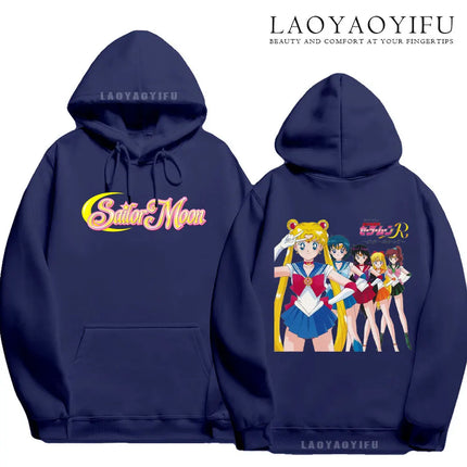 Cute Gift Sailor Moon Hoodie Casual Streetwear Harajuku Ladie Streetwear Tops Kawaii Drop Sleeves Hoody Unisex Clothing Pullover