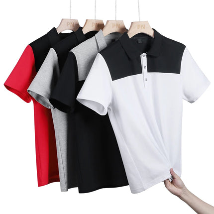 New High-quality Big Kids Outdoor Sports Neutral Ice Silk Short Sleeved Polo Shirt For Men Fashionable and Trendy Casual T-shirt