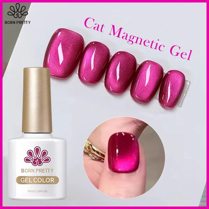 BORN PRETTY 10ml Blueberry Cat Magnetic Gel Nail Polish Summer Fruit Series Green Blue Purple Gel Nails Supplies Manicure