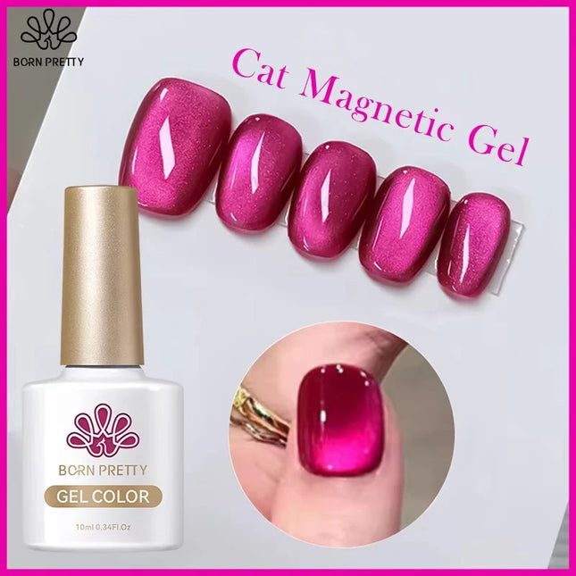 BORN PRETTY 10ml Blueberry Cat Magnetic Gel Nail Polish Summer Fruit Series Green Blue Purple Gel Nails Supplies Manicure