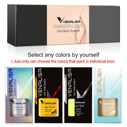 Venalisa VIP4 7.5ml Gel Nail Polish Hema Free Full Coverage Beautiful Semi Permanent Soak Off UV LED Gel Nail Polish Gel Lacquer