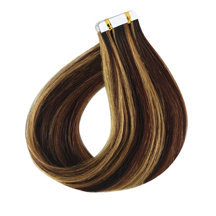 Straight Tape In Hair Extensions Skin Weft Tape In Hair Extensions 20Pcs 50G/Pack Adhesive Invisible 100% Real Human Hair Women