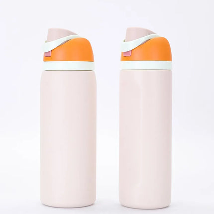 16/24OZ Thermos Cup One-touch Pop-open 304 Stainless Steel Double DrinkWater Bottle Hidden Handle Suitable for Outdoor,Daily Use