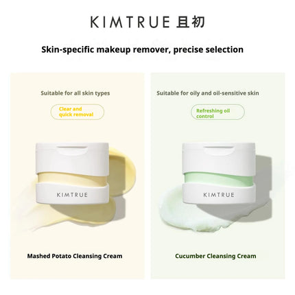 KIMTRUE Mashed Potato Cleanser Cream Makeup Remover Deep Cleansing Face Eyes And Lips Mild Ice Cream Cleansing Oil 90ml
