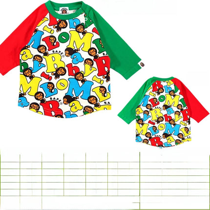 ex Cotton Long Sve T-irt Cartoon Print Spring Summer Autumn Breathable Lightweight round Ne Tee for 8 Years Old Kids