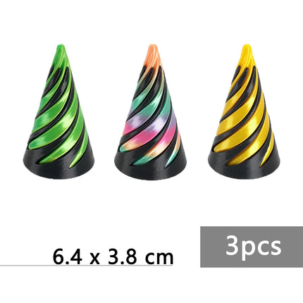3D Printing Pyramid Dragon Fidget Toys Cone Passthrough Sculpture Spiral Antistress Animal Model Stress Relief Decompression Toy