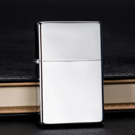 Ultra Thin and Portable Kerosene Lighter Square Head, Personalized Retro Creativity, Old-fashioned Grinding Wheel Windproof
