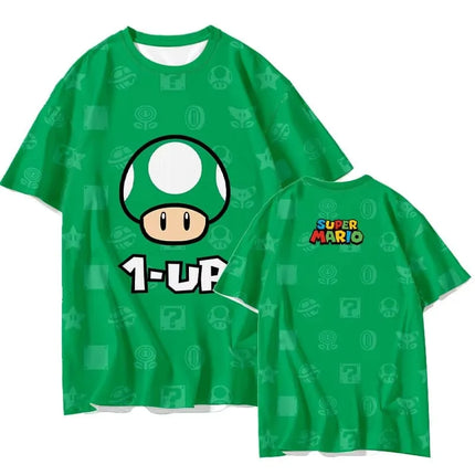 Retro Super Mario Football Jersey T-shirt Kids Unisex V-neck 3D Print Daisy Graphic Tee Mesh Fabric Summer Streetwear Casual Top