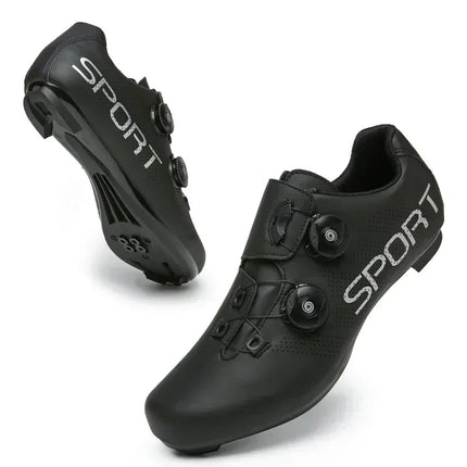 Cycling Shoes Road Bike Men White Breathable SPD Self-Locking Cleat Racing Road Bike Shoes Women Flat MTB Bicycle Sneakers