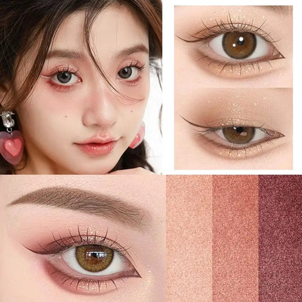 Glitter Eyeshadow Stick Three-Color Contouring Eyeshadow Makeup Eyeshadow Crayon Eyeshadow Pencil Eye Shimmer Stick For Women