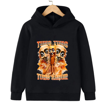 Italian Brainrot Tralala Children's Hooded Sweatshirt Autumn and Winter Warm Character Boys Girls Warm Sweatshirt Fun Clother