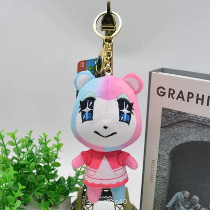 Animal Crossing Plushes Cute Keychain Anime Figure Isabelle KK Brewster Judy Kawaii Backpack Pendant Stuffed Animals Car Keyring
