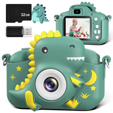 2.0" Kid‘s Digital Camera Rechargeable Cartoon Camera Toy 20MP 1080P HD Mini Selfie Camera Gift For Boys Girls