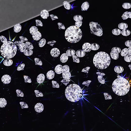 Lab Grwon Moissanite Diamond White D Color Small Sizes VVS1 Loose Stones From 0.9mm to 3.0mm Positive Pass Diamond Tester