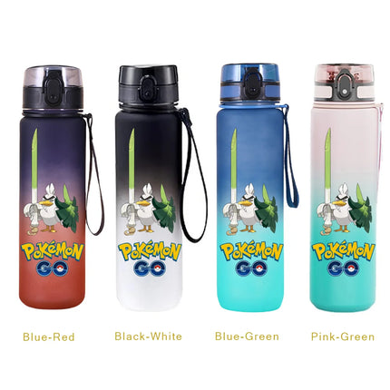 650ML Pikachu Anime Pokemon Portable Plastic Water Bottle High Capacity Outdoor Pikachu Water Cup for Kids Sports Water Bottle