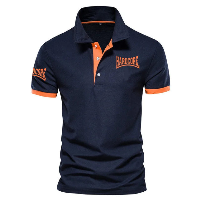 Hardcore Summer Polo Shirt Men New Breathable Mesh cotton Quick-drying Short-sleeved T-shirt Elastic Sports Tops Men Clothing