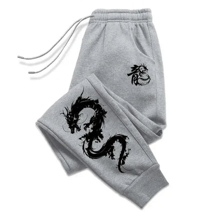 2025 Newest Fashion Men's Dragon Printed Sweatpants High Quality Male Autumn Winter Casual Sport Jogger Pants BestTrousers Cool