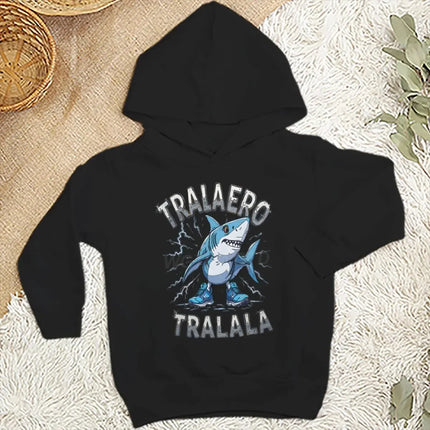 Funny Cappuccino Assassino Children Hoodies Boys Girls Funny Italian Brainrot Print Long Sleeve Hooded Top Kid Humor Sweatshirts