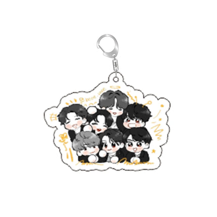 Cartoon Koop Star Keychain Cute Kawaii Purse Bag Backpack Car Key Chain Earbud Case Accessriose Collectors Fans Women Men Gift
