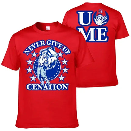 John Cena Wrestling Men's T-Shirt Summer Outdoor Sports Fitness Unisex Tops Casual O-Neck Short Sleeve Tee Casual Men Clothing