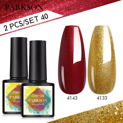 Parkson 2/3pcs Matte Top Coat Gel Nail Polish Kit Base Top Coat Set UV LED Nail Art Manicure Polish Primer Soak Off Nail Gel Set