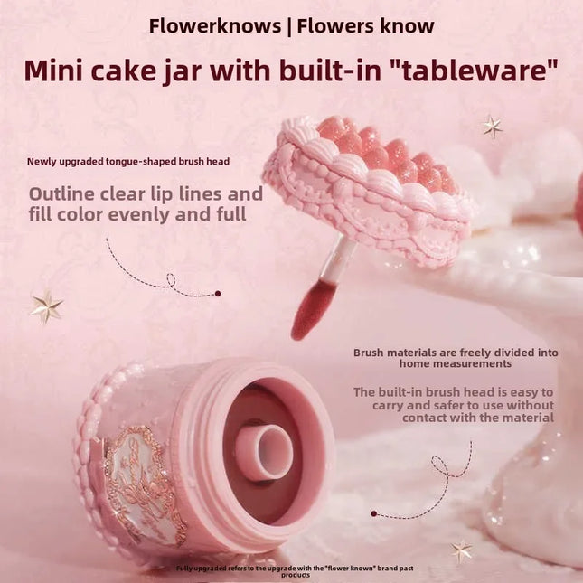 Flower Knows Strawberry Cupid Cake Lip Mud Mist Matte Velvet Lip Cream Lip Makeup 5ml