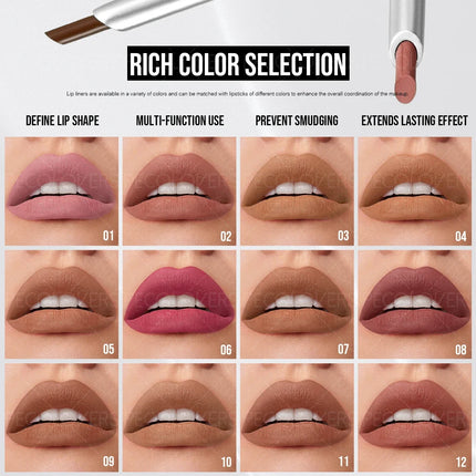 1PC Matte Lip Liner and Lip Color Pencils | Non-Greasy, Long-Lasting Waterproof, Stain-Resistant - 24-Hour Wear