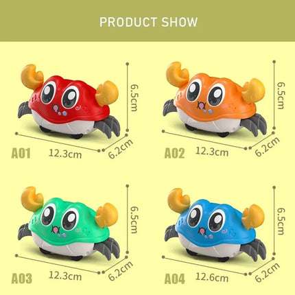Inertial Crawling Crab Pet Baby Sensory Toy Development Cartoon Cute Toddler Interactive Montessori Walking Toy Gift 1 2 3 Years