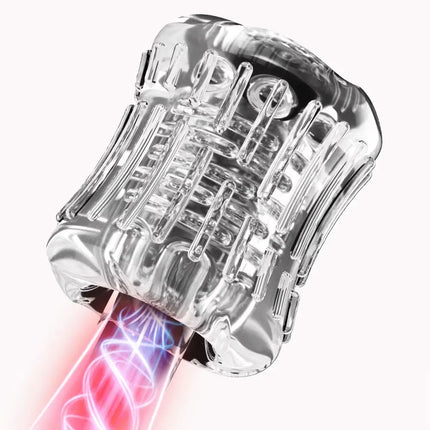 Reusable Male Masturbator Cup Male Masterburbatar Penis Sleeve Sex Toys Transparent Crystal Vagina Textured Tunnel Pocket Pussy