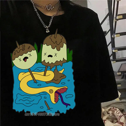 Marceline And Princess Bubblegum Kawaii Shirt Funny T-shirt Gift T-shirt Streetwear T-shirt Plus Size Men/Women T-shirt 90s
