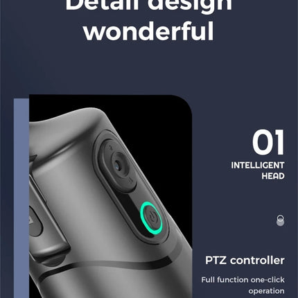 FGCLSY Automatic facial tracking phone holder with remote control and gesture control, 360 ° rotating phone camera holder