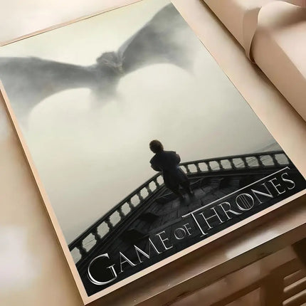 Anime G-Game Hot T-Thrones-S Poster Poster Waterproof HD Wall Art Decal Self-Adhesive Aesthetic Decor For Home Living