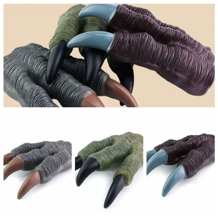 Simulation Dinosaur Claws Dinosaur Soft Claw Gloves Dragon Hands Claw Zombie Costume Halloween Werewolf Hands Soft Rubber