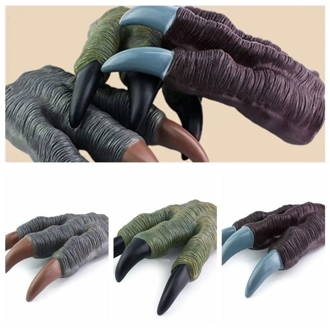 Simulation Dinosaur Claws Dinosaur Soft Claw Gloves Dragon Hands Claw Zombie Costume Halloween Werewolf Hands Soft Rubber