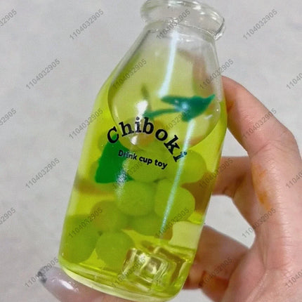 Juice Bottle Stress Ball Water Bottle Fidget Toy Boba Tea Squishy ASMR Anti Stress Funny Novelty Toy Toys For Children Gift