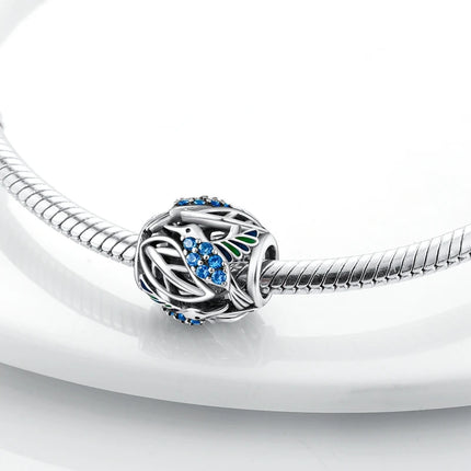 Spring Charms Beads Pendant 925 Sterling Silver Flower Butterfly Dragonfly Mushroom Charms Fit Bracelet Woman Man DIY Jewelry