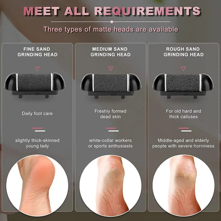 Rechargeable Electric Foot File Callus Remover Machine Pedicure Device Foot Care Tools Feet For Heels Remove Dead Skin
