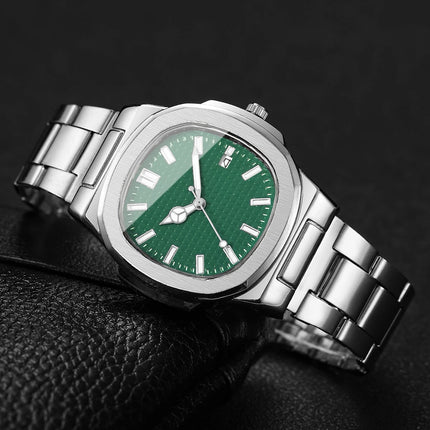 Fashion Square Men Calendar Quartz Watch Luxury Business Watches Mens Clock Reloj Hombre（Without Box）