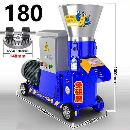 9kw Pellet Press Animal Feed Pellet Machine Pellet Mill Poultry Pelletizer Granulator Feed Food Pellet Machine 275-325KG/H